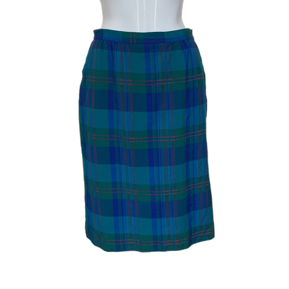Vintage Pendleton Tartan Plaid Wool Skirt Size 14